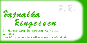 hajnalka ringeisen business card